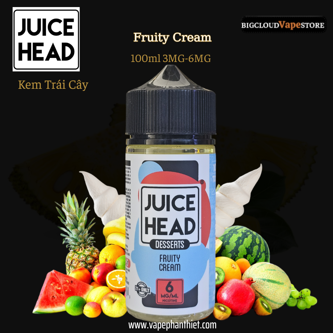 JUICE HEAD 100ML 3MG-6MG KEM TRÁI CÂY 